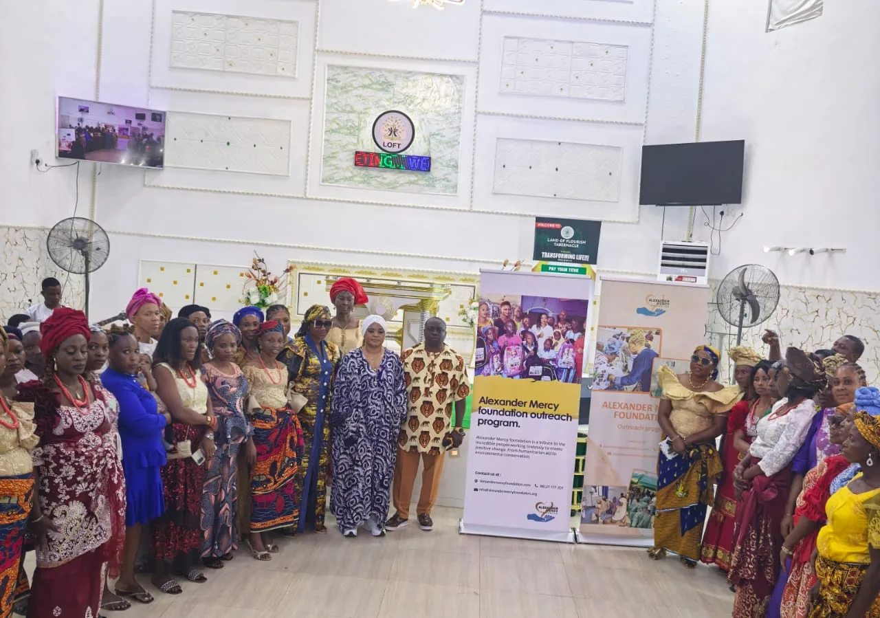 Women gathered together with the Foundation team at an outreach.